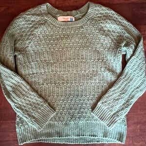 Anthropologie Sparrow Crewneck Teal Hamilton Cottage Sweater